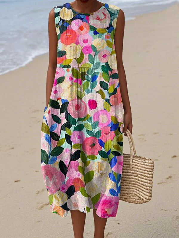 Ava™ || Bloemen Midi Jurk