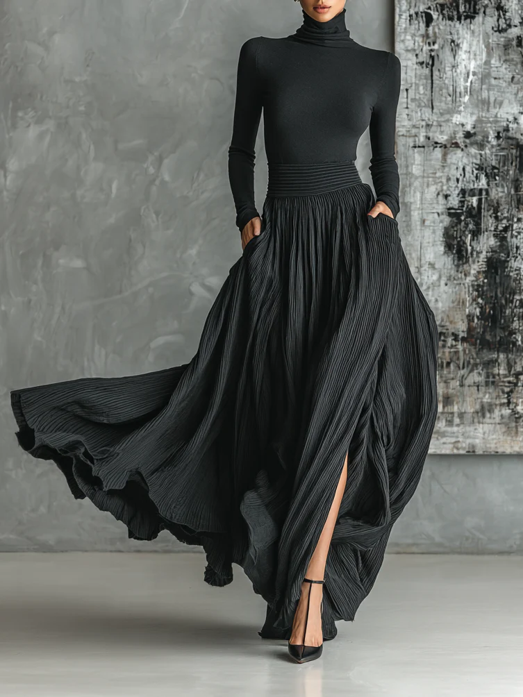 Eva™ || Elegante set met plissé rok