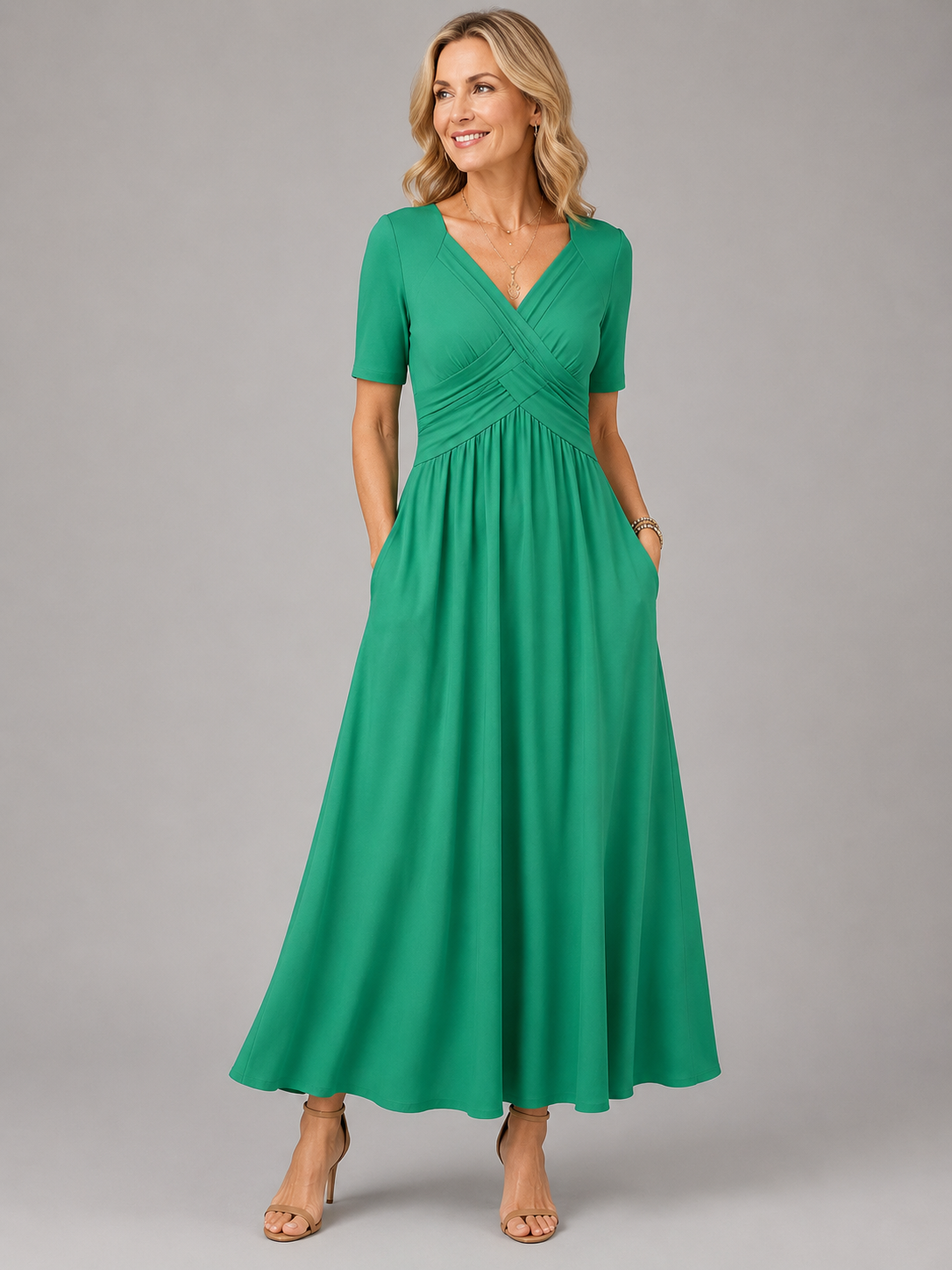 Angeli | Elegante midi-jurk