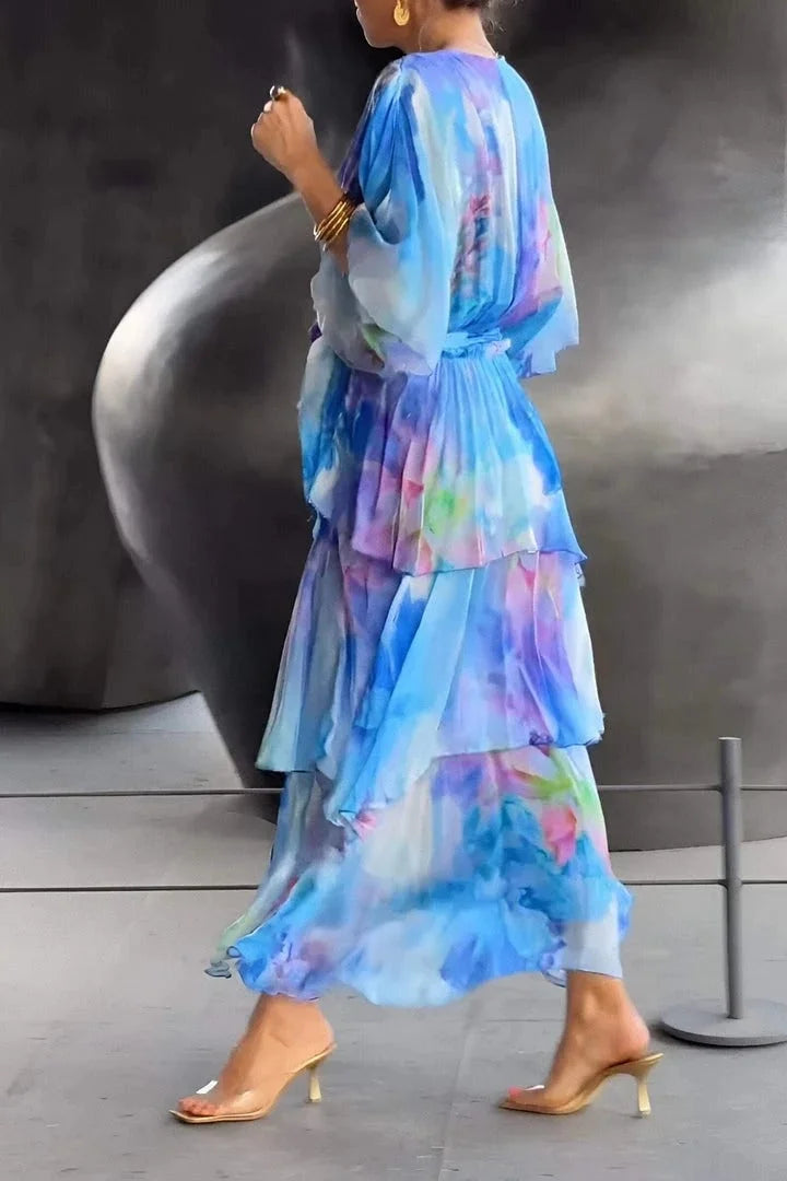 Soft Wrap | Luchtige overslagjurk met print