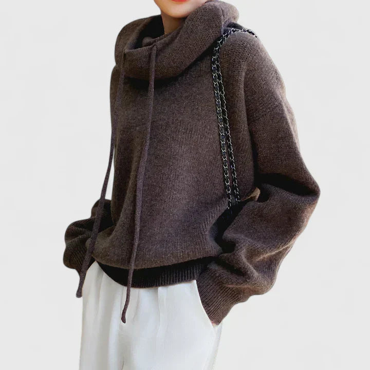 Marie | Cozy Trui met Hoge Col en Capuchon