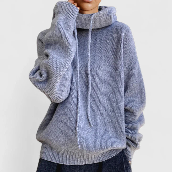 Marie | Cozy Trui met Hoge Col en Capuchon