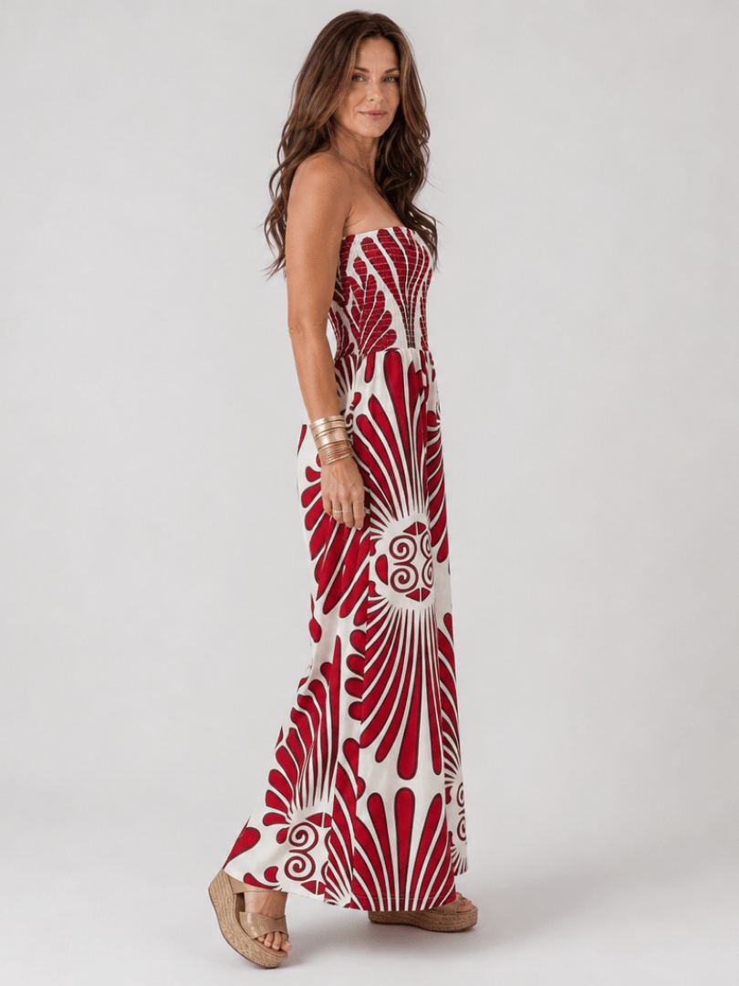 Dyman | Strapless Vloeiende Maxi-jurk