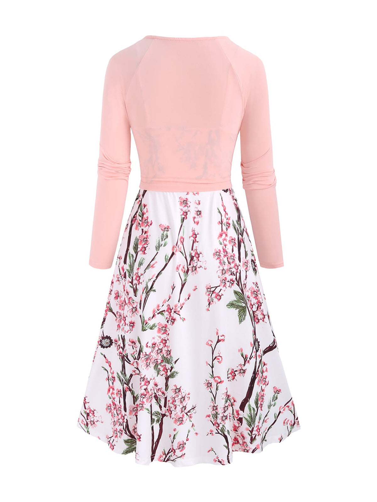 Tweedelige set met top en jurk met tie-dyeprint