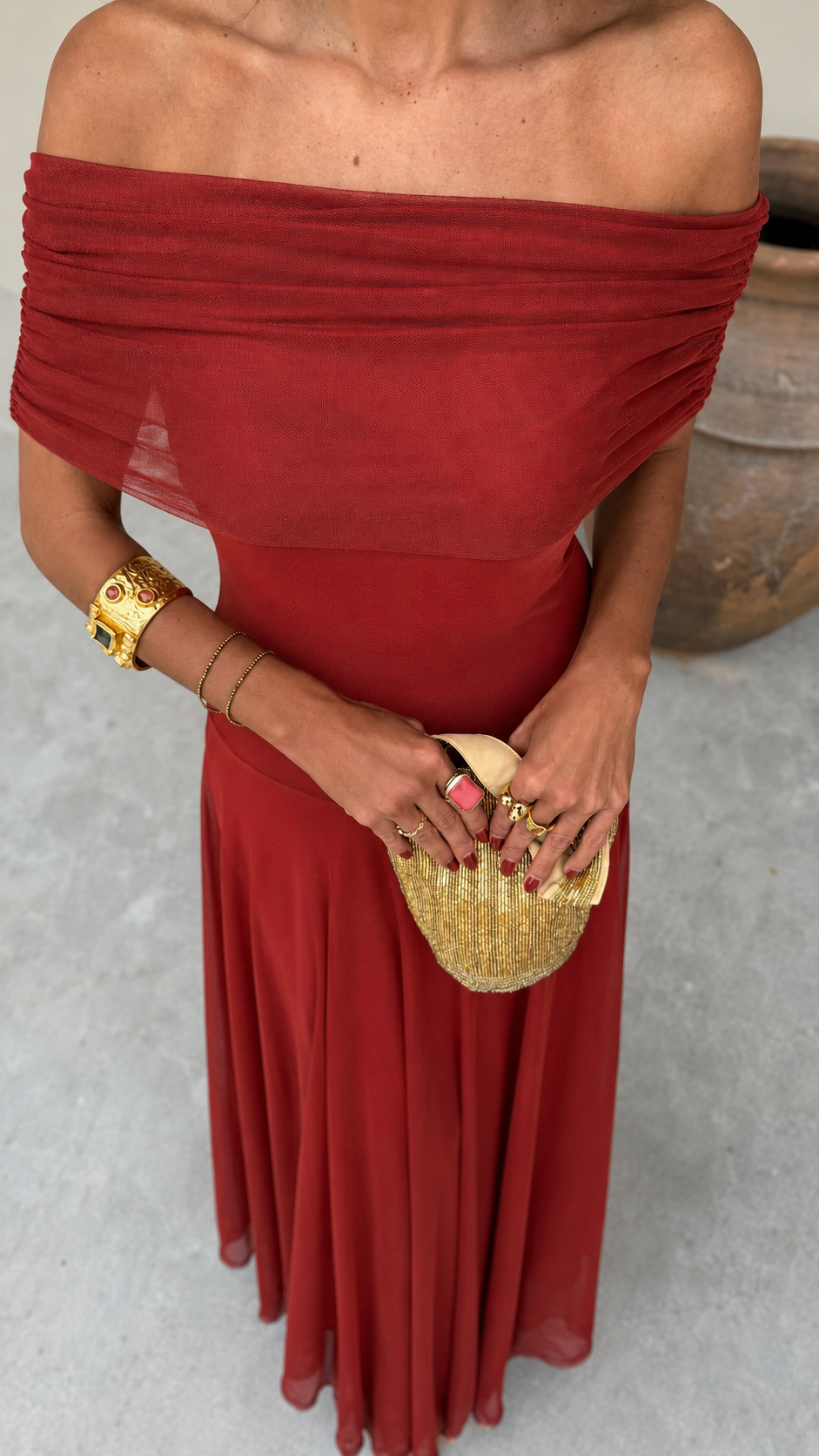 Toledo | Jurk in terracotta