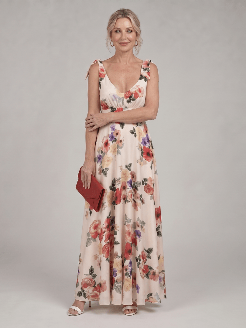 Elarose | Mouwloze Vloeiende Maxi-jurk