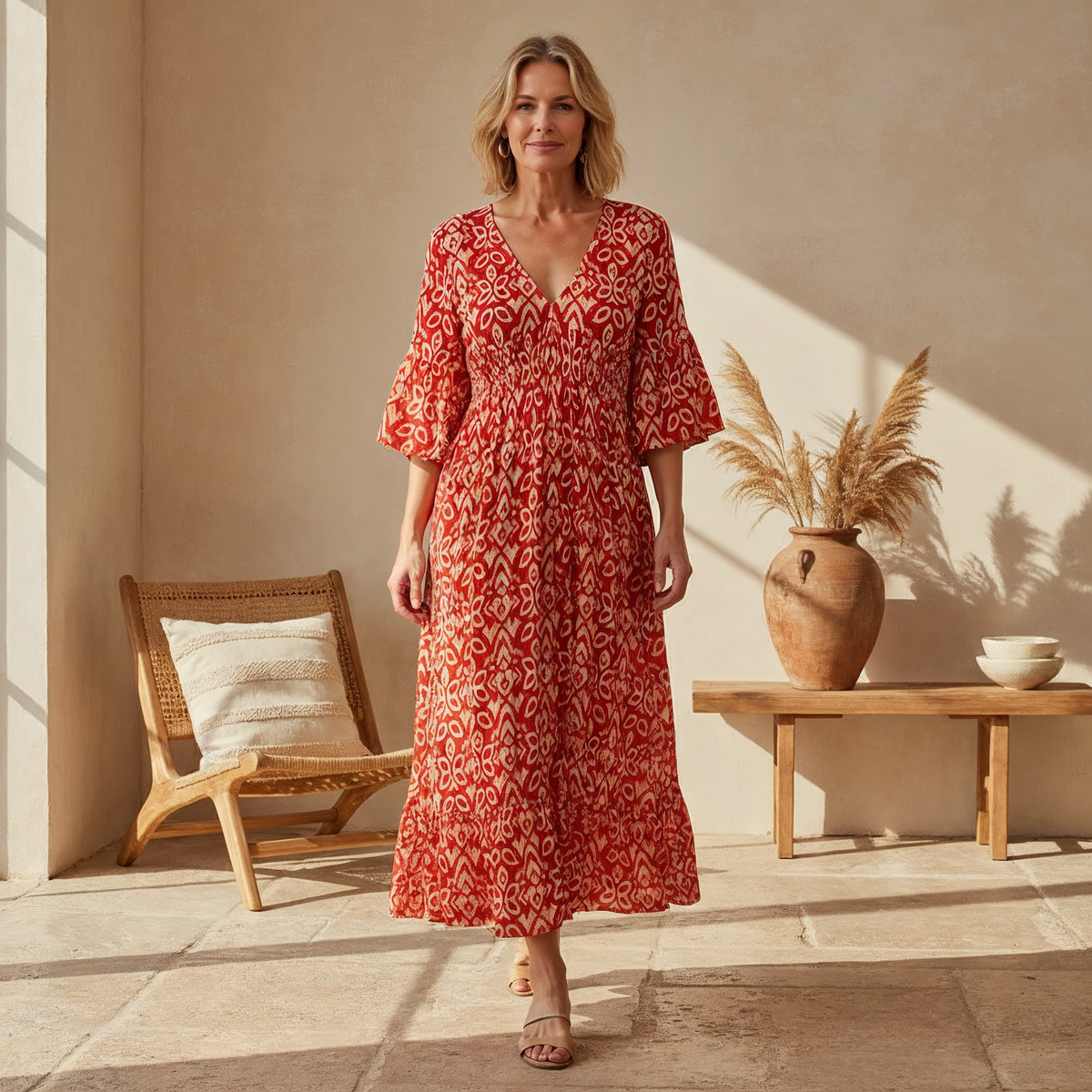 Nerida | Boho Everyday Print Jurk