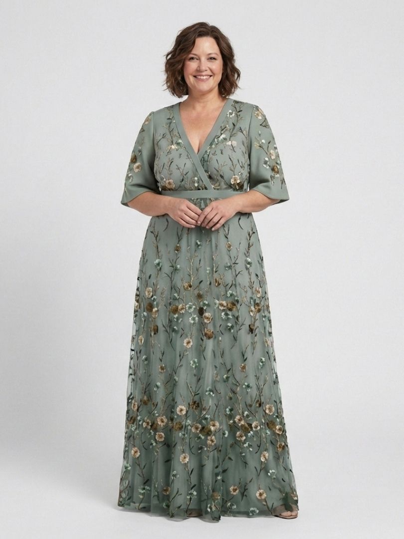 Evadne | Maxi-jurk met bloemenprint en V-hals