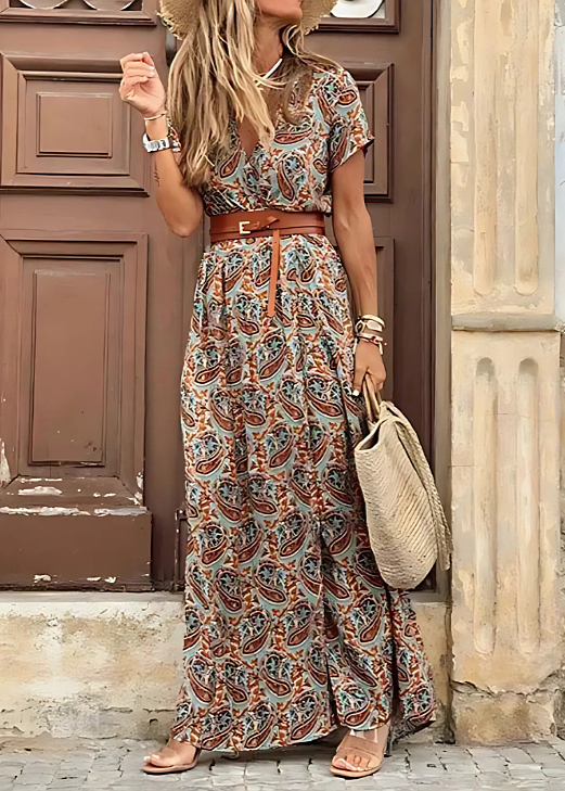 Boho Tide | Boho maxi-jurk met ceintuur