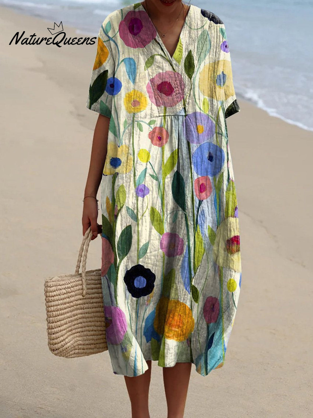Aubane | Aquarel Bloemen Jurk