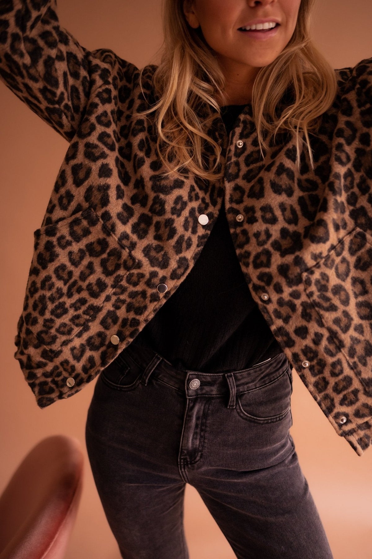 Luna | Trendy Dames Jasje met Luipaardprint