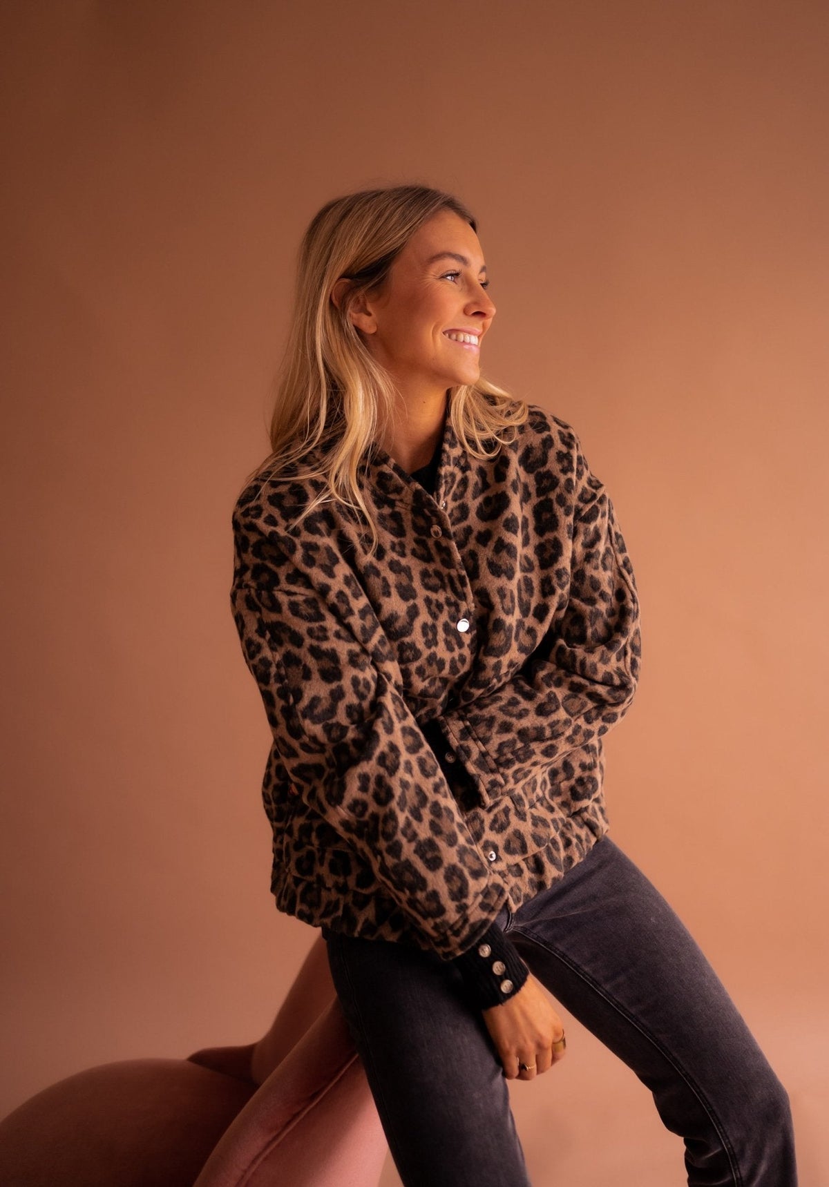 Luna | Trendy Dames Jasje met Luipaardprint