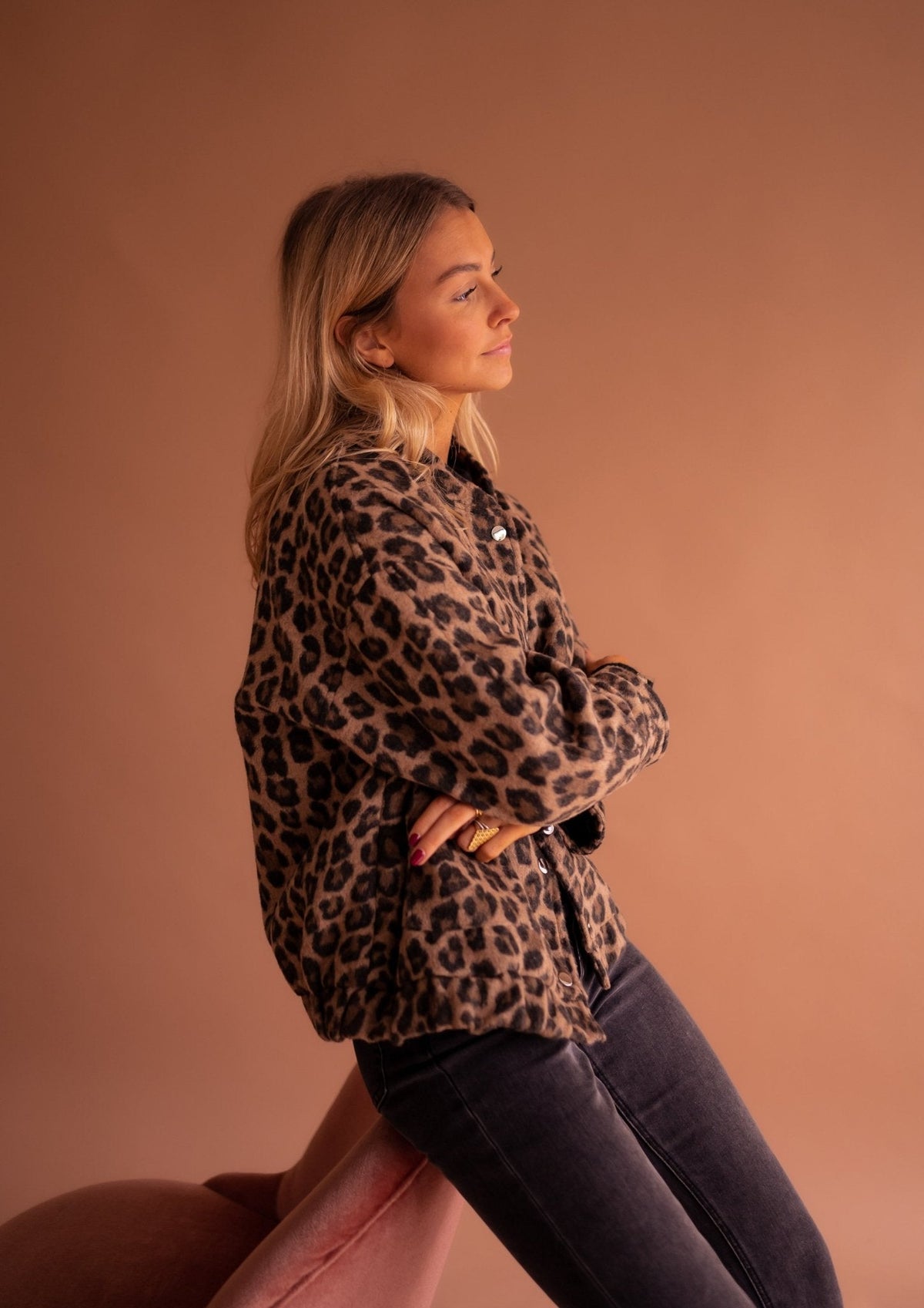 Luna | Trendy Dames Jasje met Luipaardprint