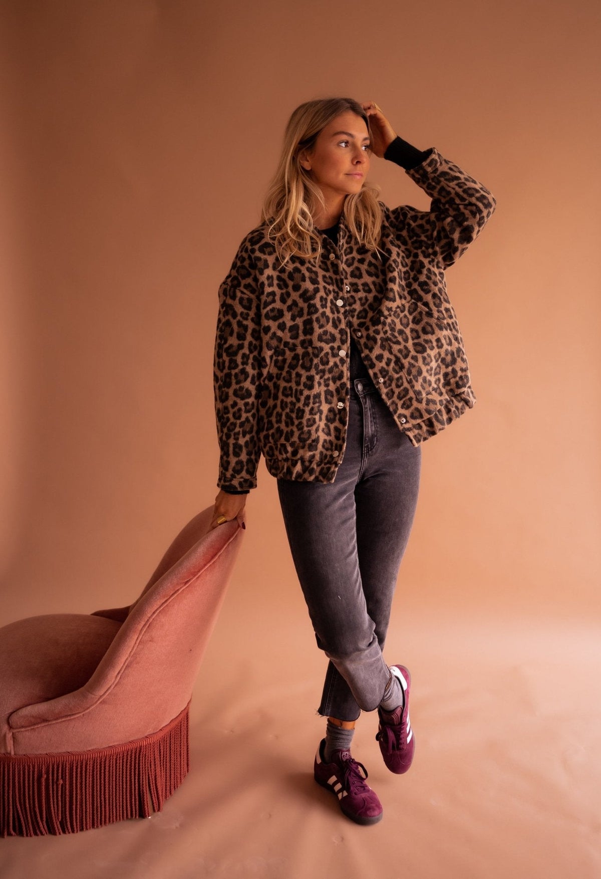 Luna | Trendy Dames Jasje met Luipaardprint