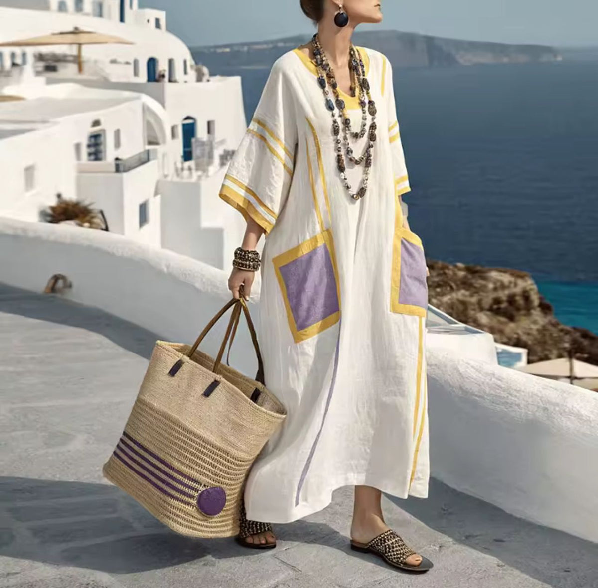Elegante Mary - Lange strandjurk voor een modieuze zomerse look