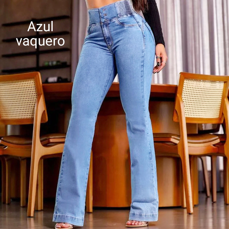 2026🔥👖Stretch flare jeans met hoge taille