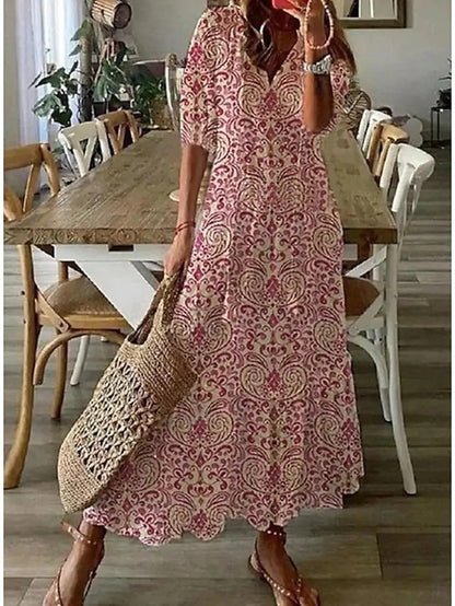 Luna | Boho midi-jurk met kwastjes