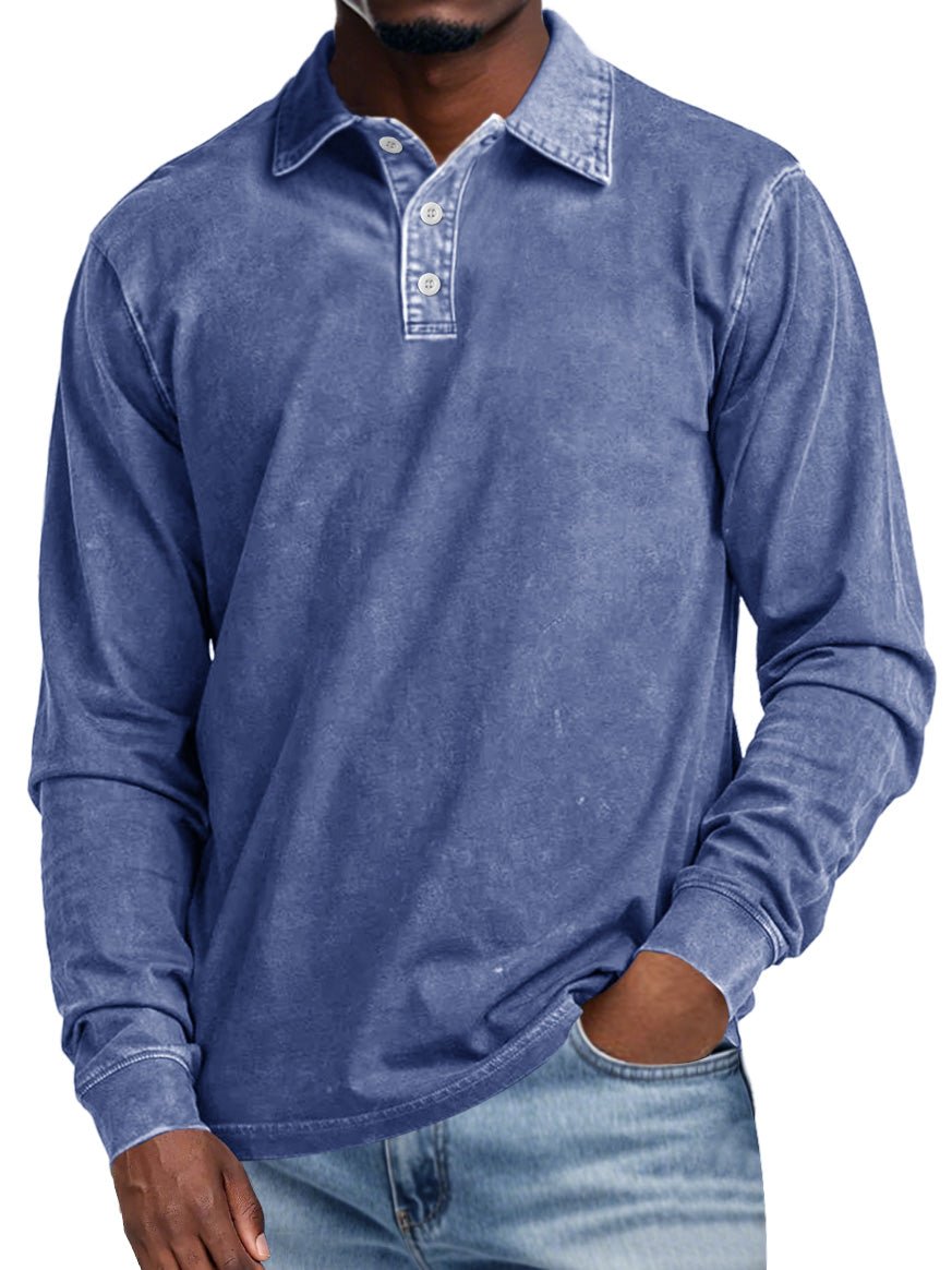VECHO | Retro Polo met Lange Mouwen – Elegantie en Dagelijks Comfort