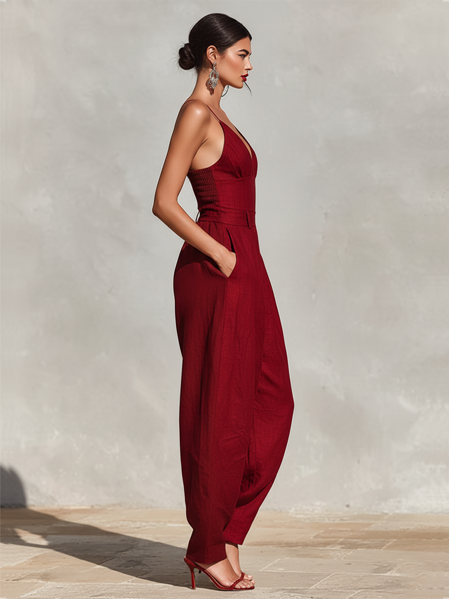 Estelle | Mouwloze jumpsuit met dunne bandjes