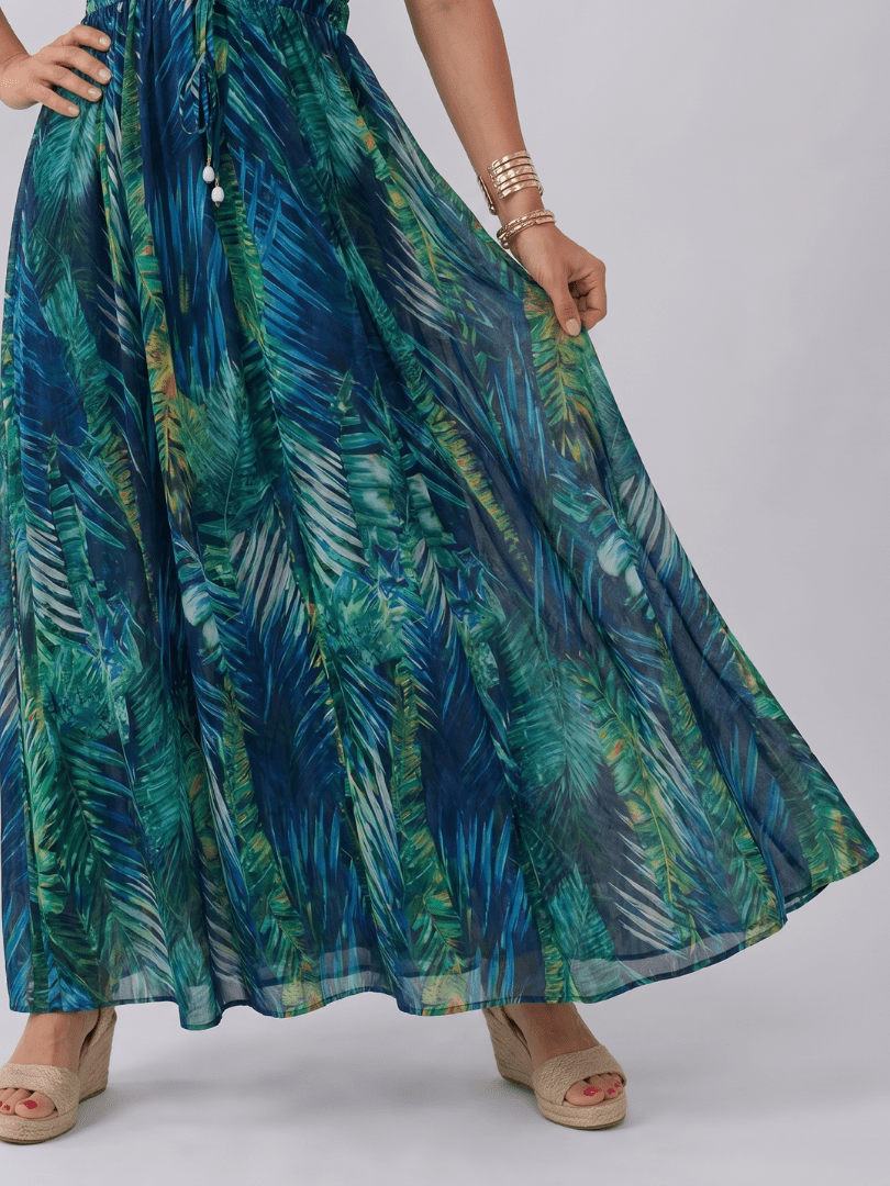 Zake | Mouwloze Empire Taille Midi-jurk