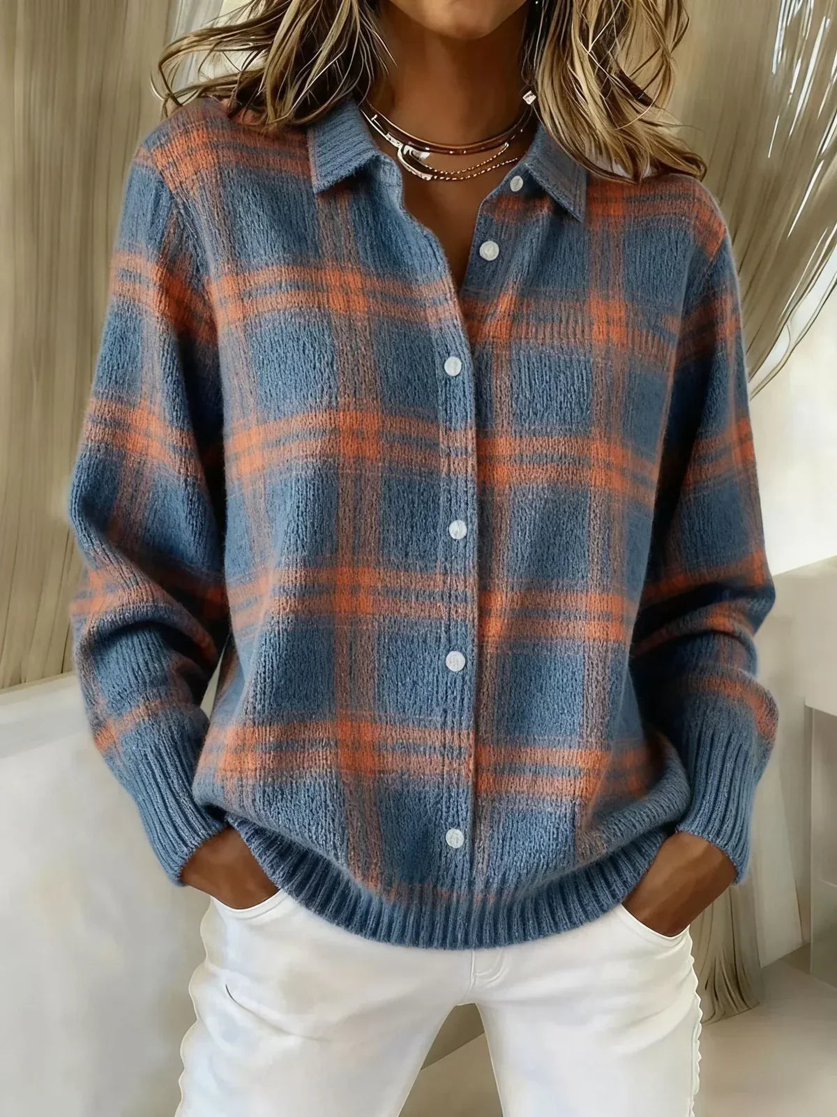 Anna™ | Cardigan en Zachte Ruit