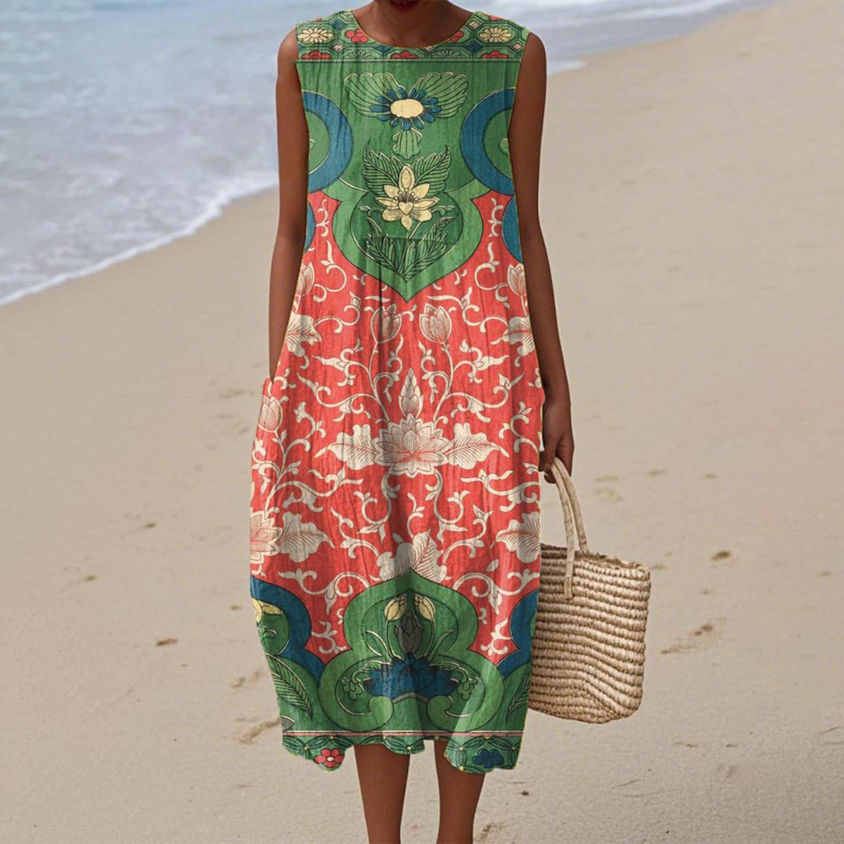 Leilani™ | Artistieke Mouwloze Zomerkleed