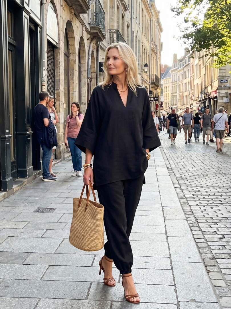 Georgiana | Tuniek met broek en V-hals