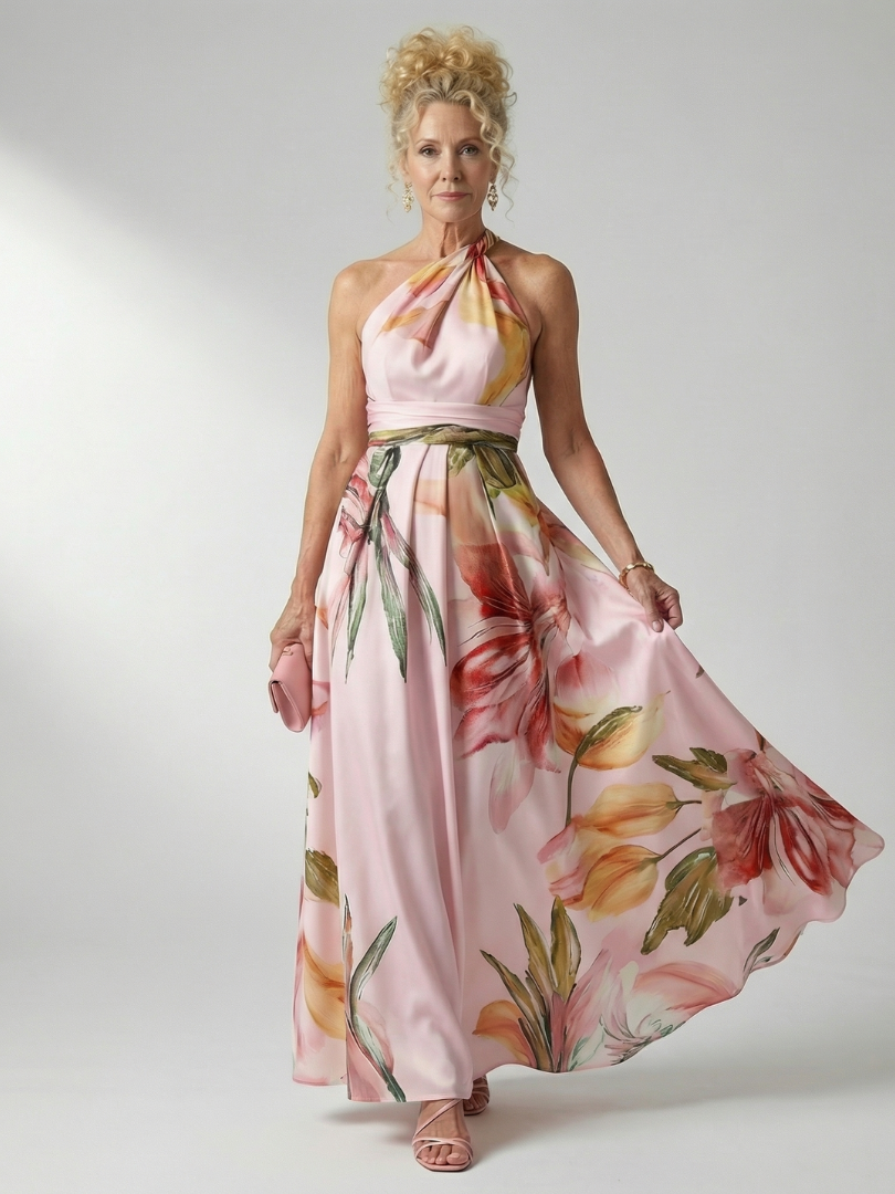 Amiel | Lichte maxi-jurk met bloemenprint