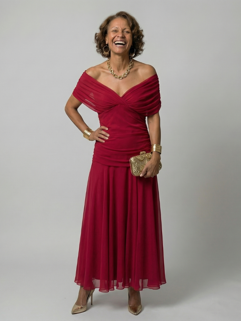 Calen | Off-shoulder midi-jurk