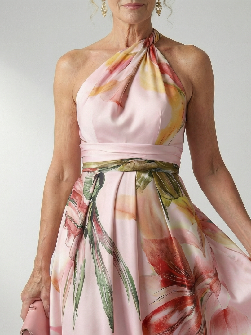 Amiel | Lichte maxi-jurk met bloemenprint