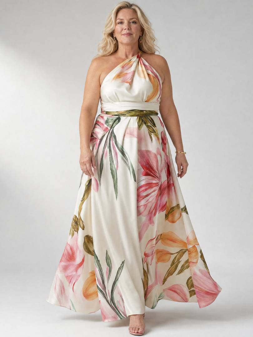 Amiel | Lichte maxi-jurk met bloemenprint