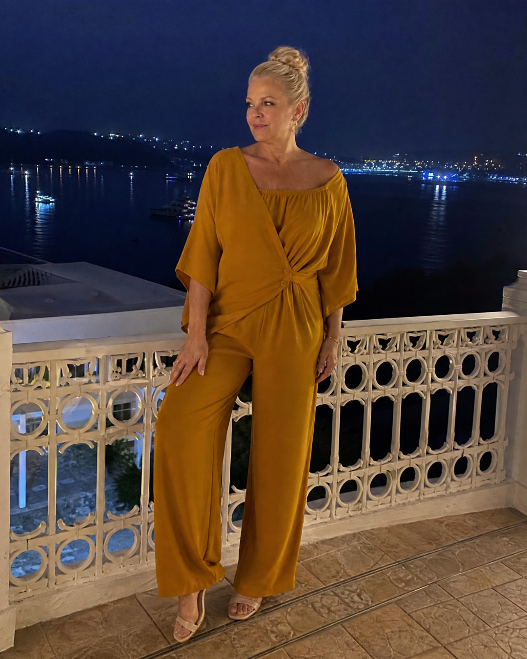 Vemrina | 2-delige Set met Off-shoulder Top en Wijde Broek