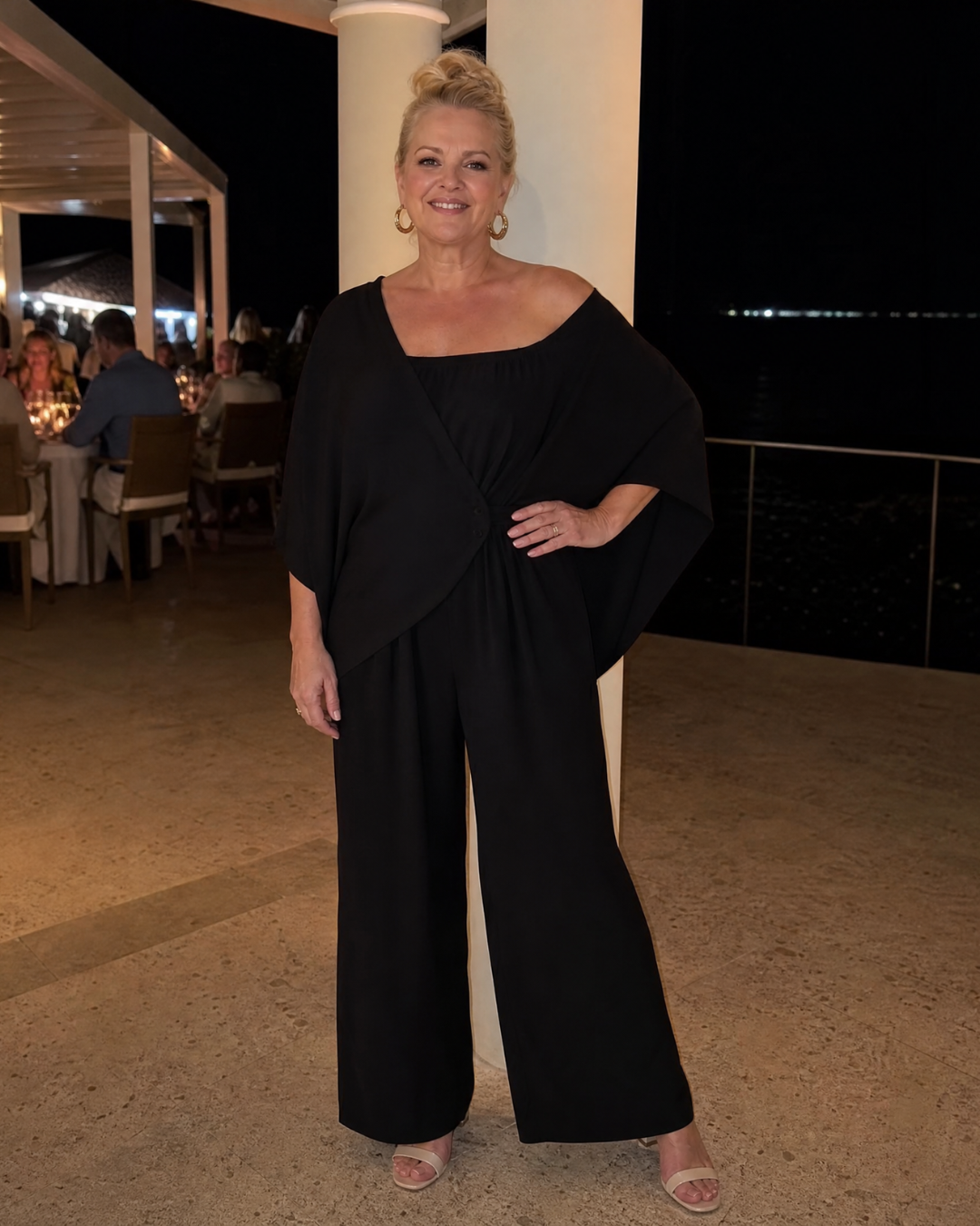 Vemrina | 2-delige Set met Off-shoulder Top en Wijde Broek