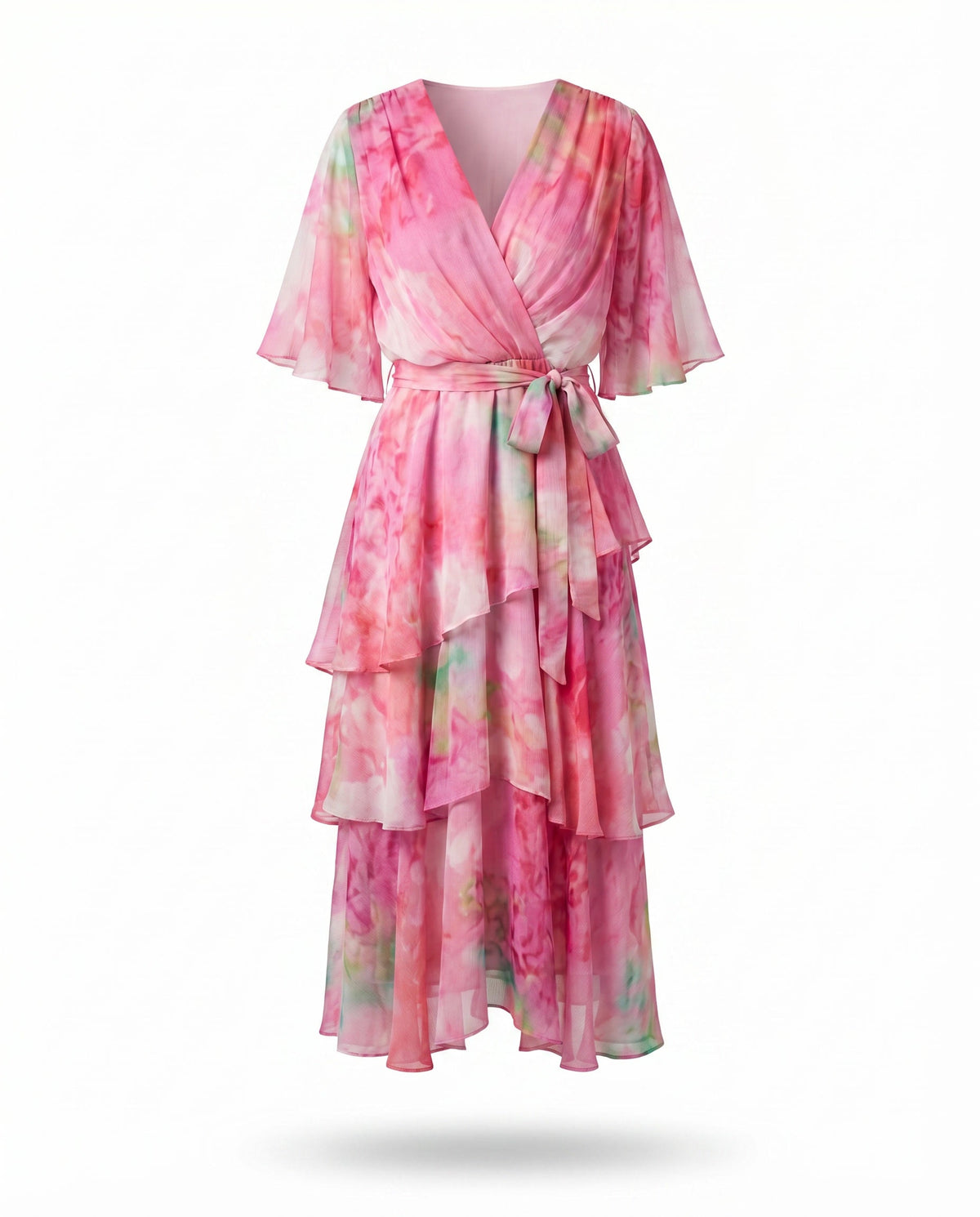 Soft Wrap | Luchtige overslagjurk met print