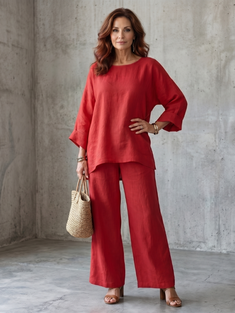 Prue | Oversized tuniek met wijde broek
