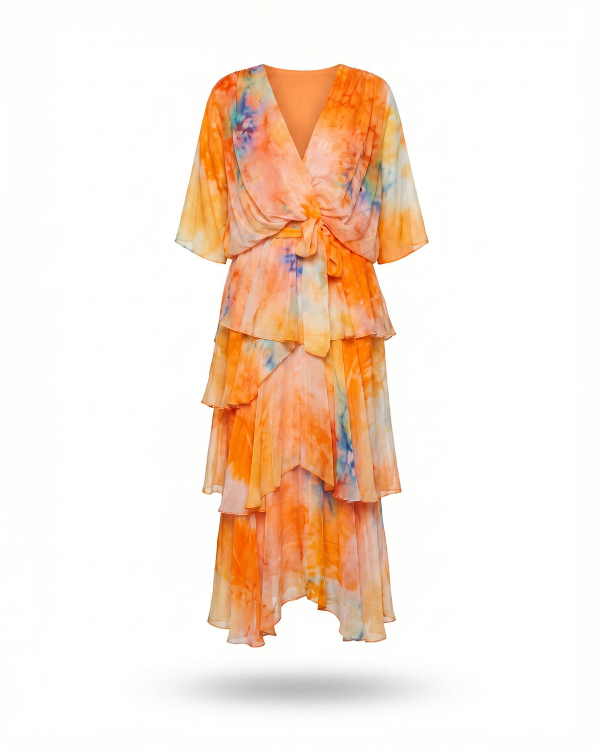 Soft Wrap | Luchtige overslagjurk met print