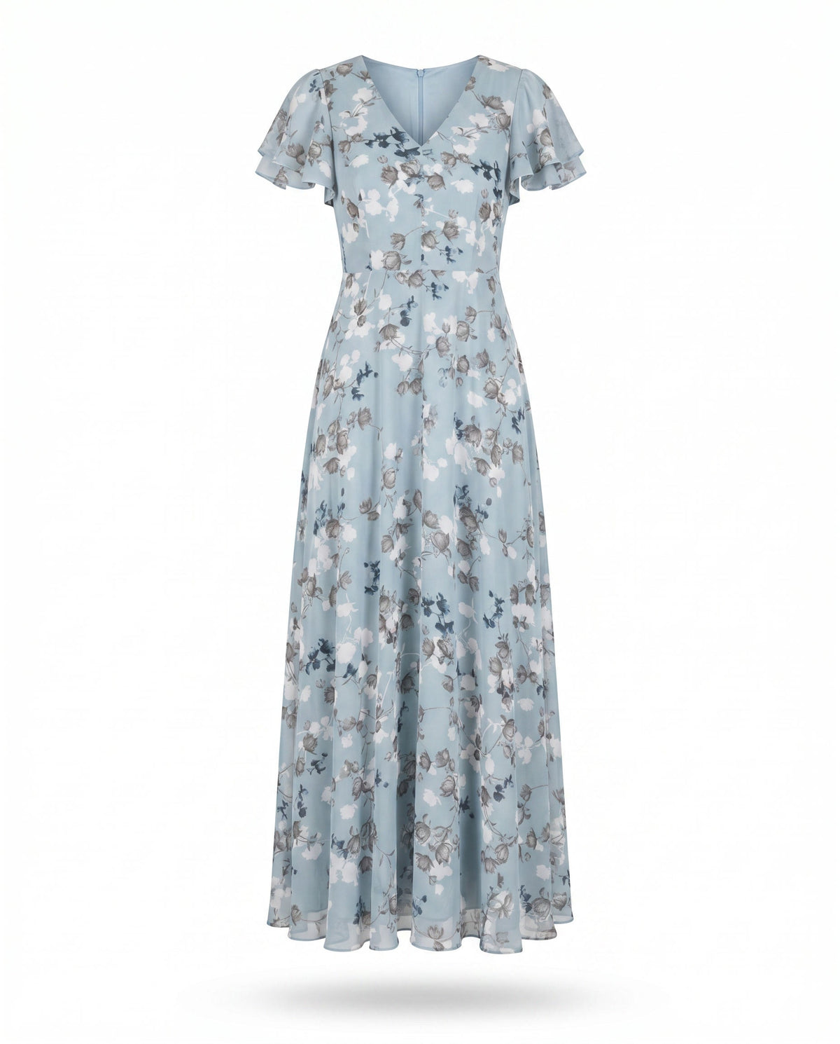 Floating Wrap | Maxi-overslagjurk met bloemenprint