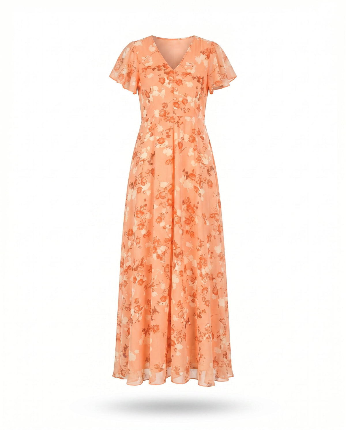 Floating Wrap | Maxi-overslagjurk met bloemenprint