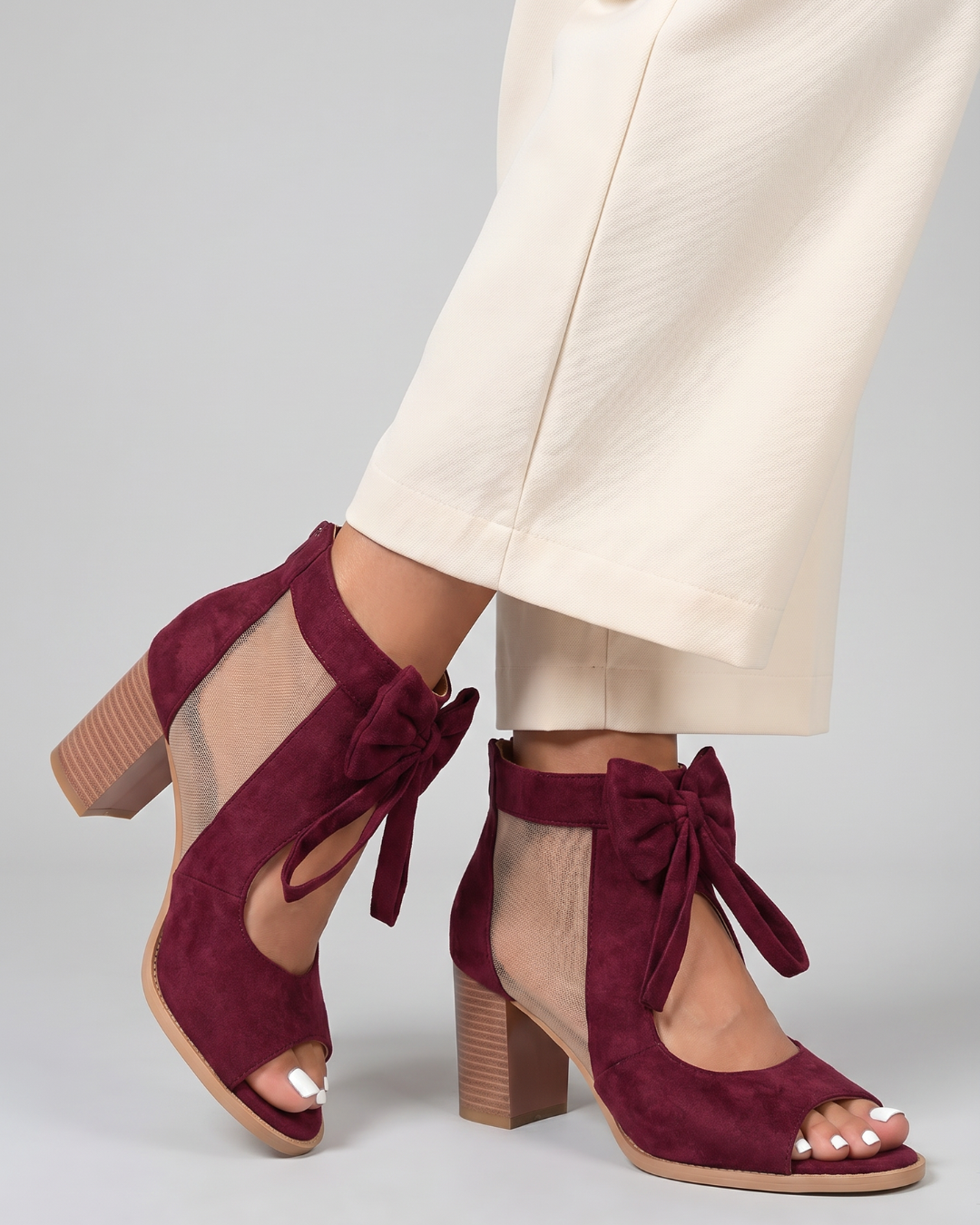 Comone | Sandalen met open neus en blokhak