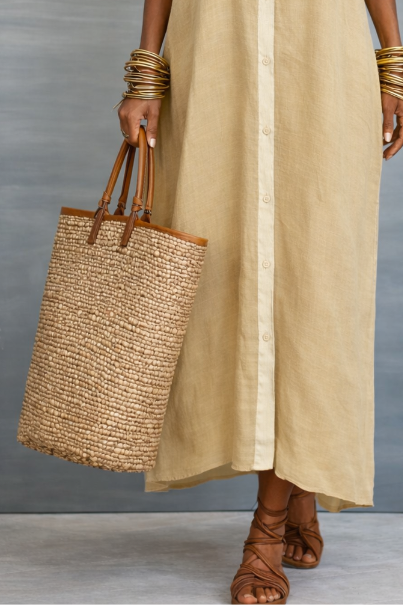 Manelle™ | Maxi Jurk met Minimalistische Lijn