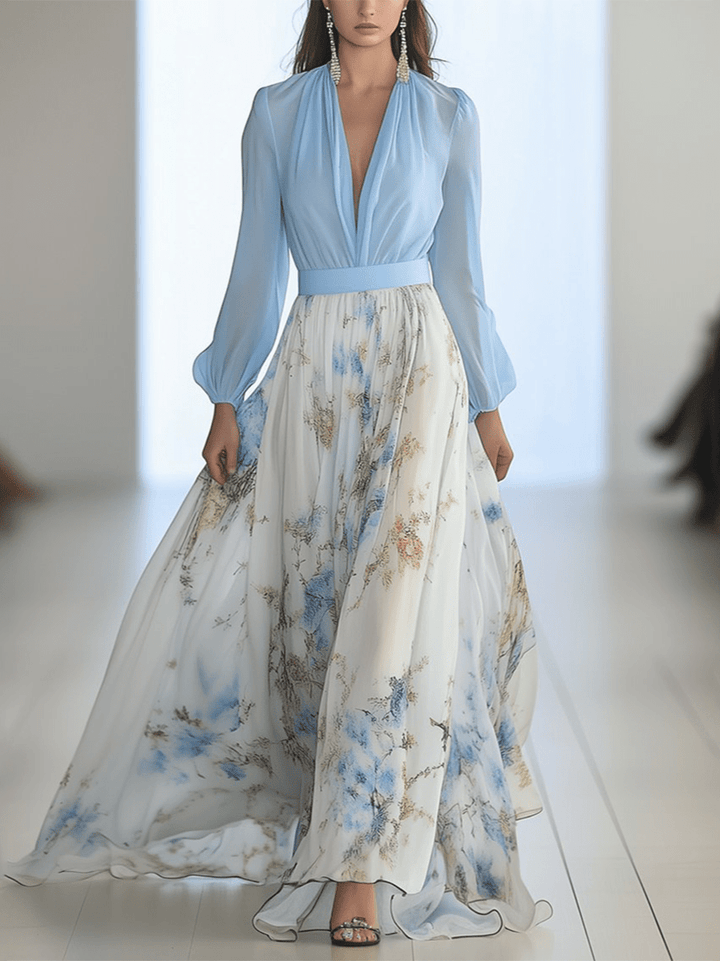 Peniel™ | Elegante Bloemen Maxi Jurk