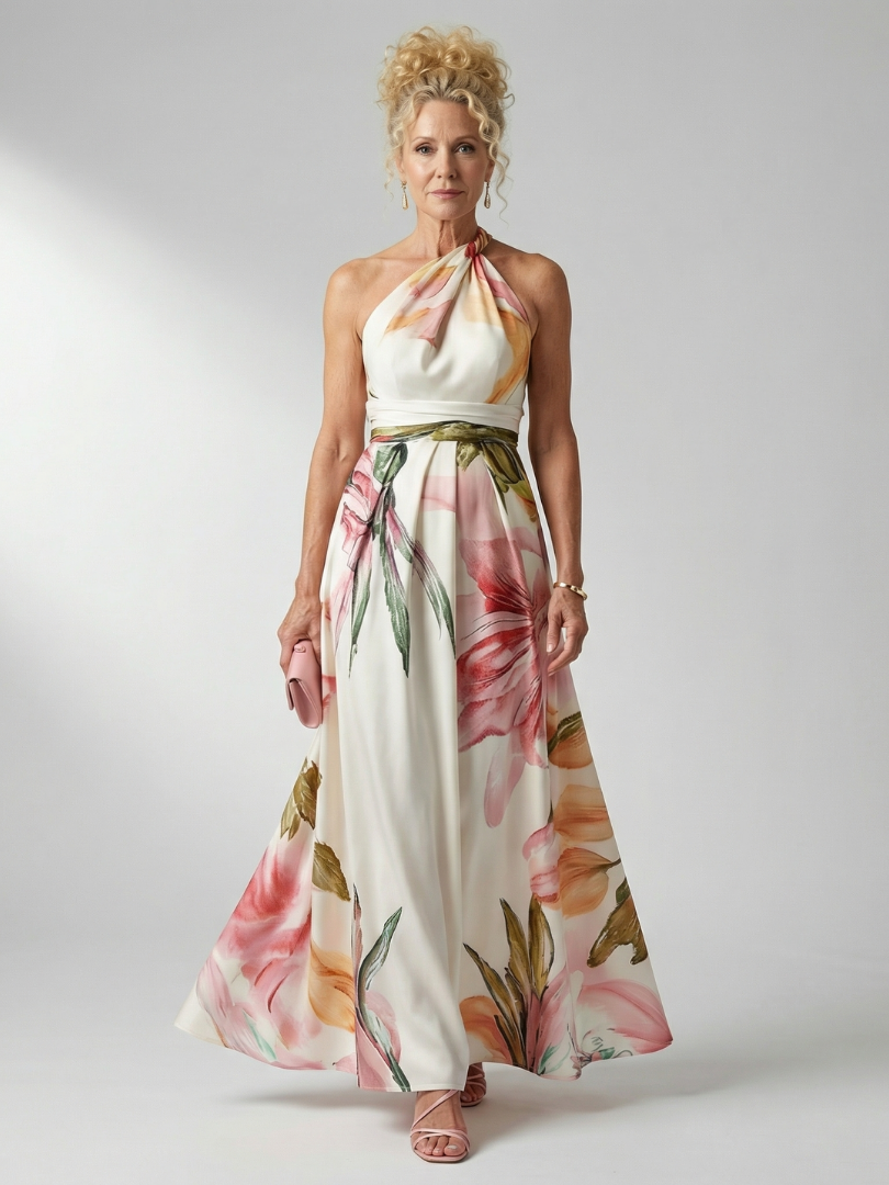 Amiel | Lichte maxi-jurk met bloemen