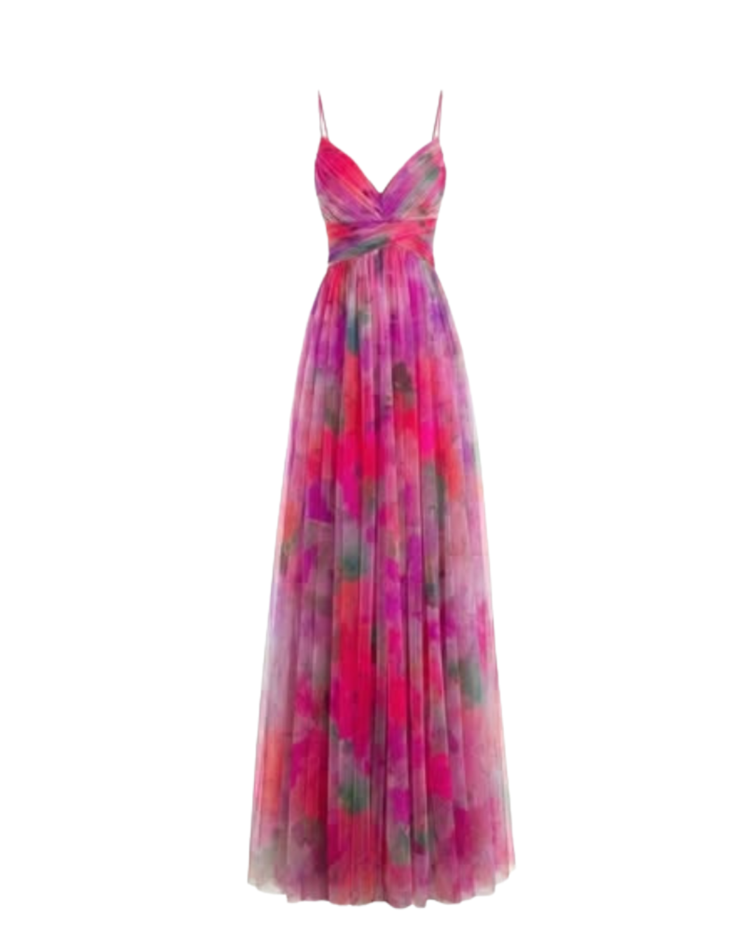 Mouwloze maxi-jurk met V-hals