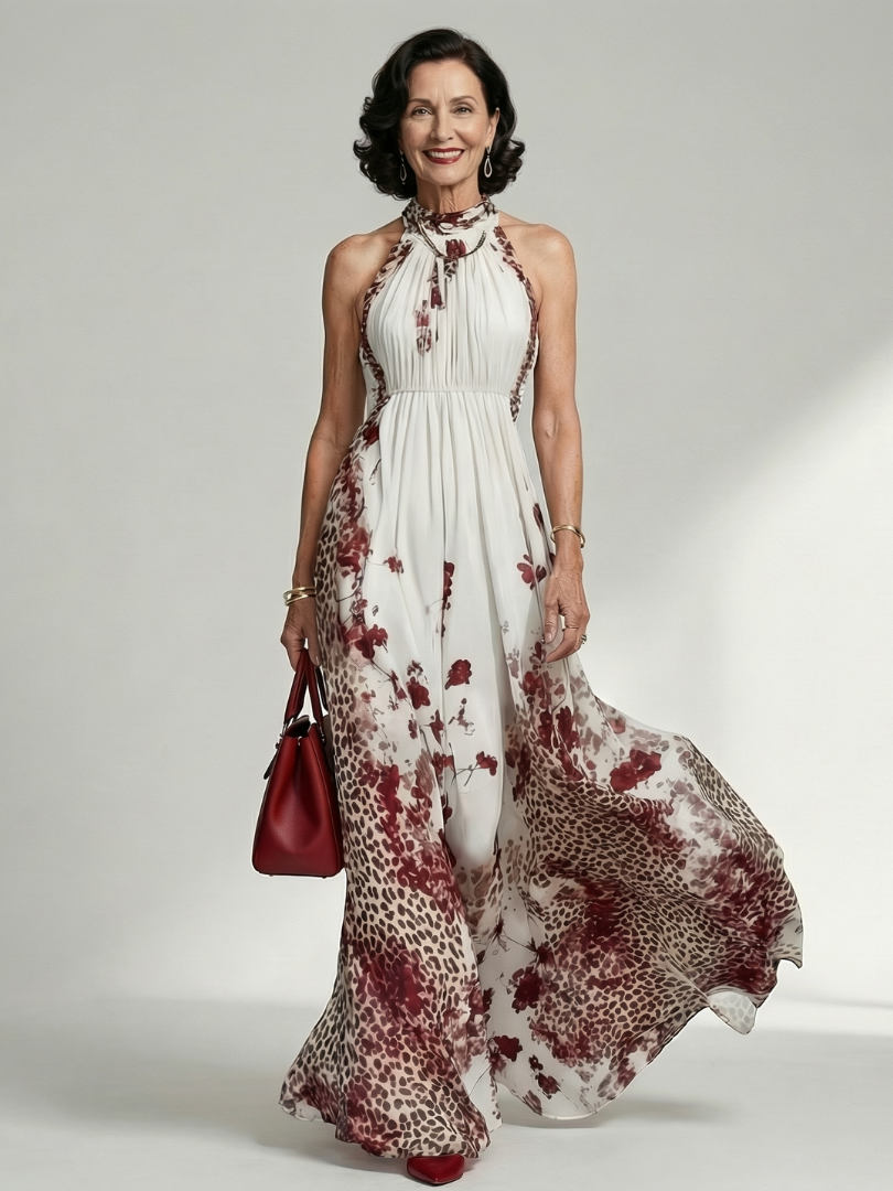 Orlune | Geplooide maxi-jurk