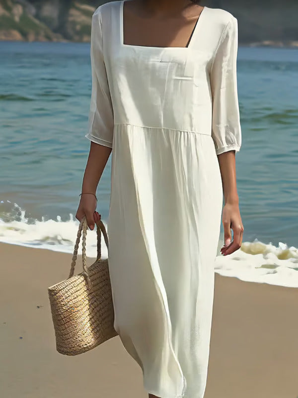Lunelle | Jurk voor Natuurlijke Elegantie en Zomerse Lichtheid