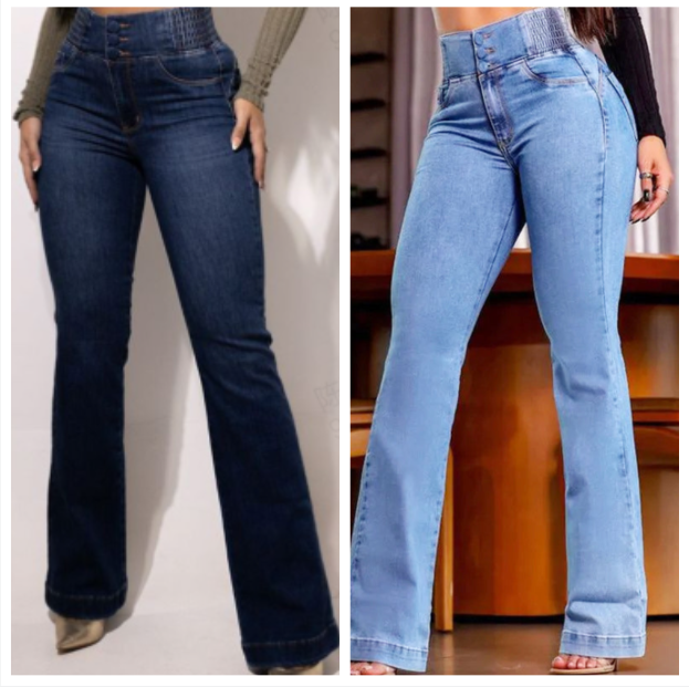 2026🔥👖Stretch flare jeans met hoge taille