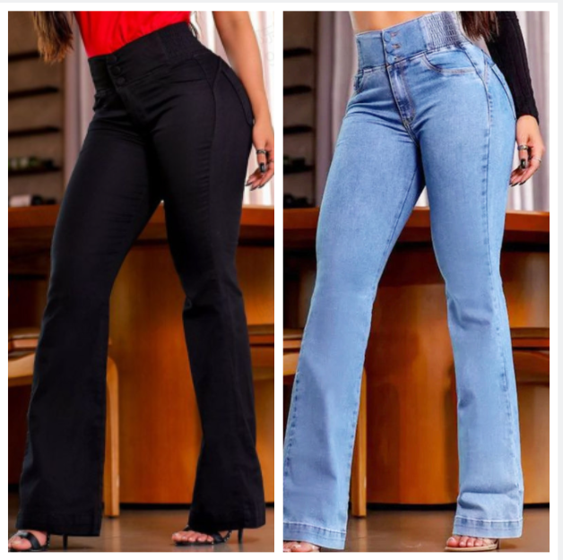2026🔥👖Stretch flare jeans met hoge taille