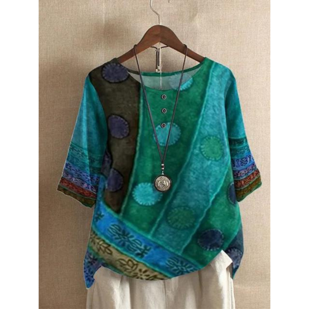 Valarie - Bohemian Kleurige Top