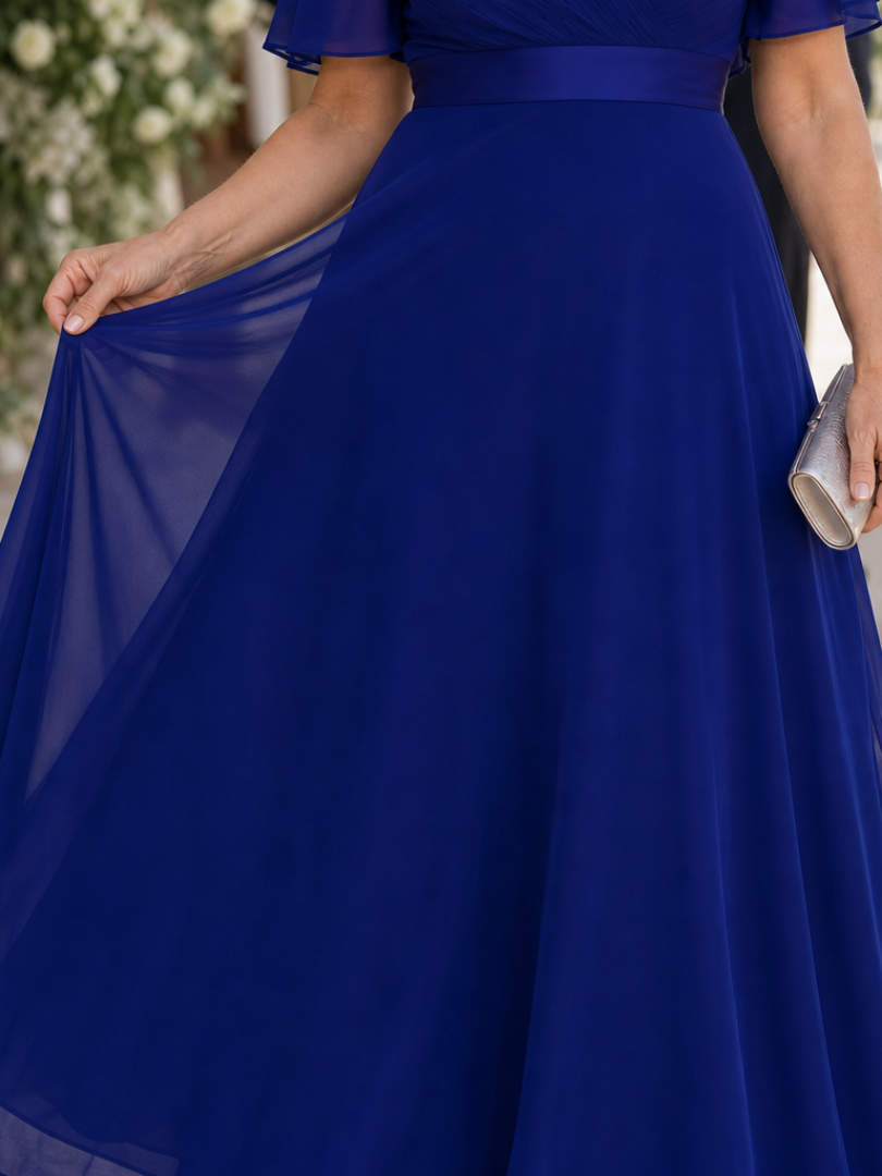 Mige | Maxi-jurk met flutter mouwen