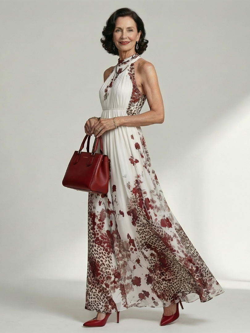 Orlune | Geplooide maxi-jurk